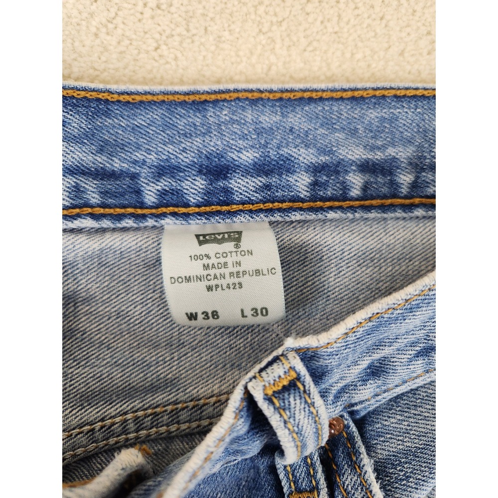 VTG Men's Levis 501 Buttonfly Blue Jeans Tag Size 36x30 Distressed - Picture 5 of 11
